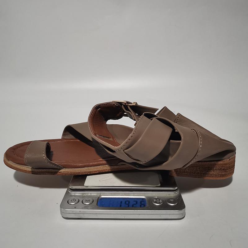 En stock: Sandalias Planas de Verano 2021 Talla Grande con Anillo para Dedo del Pie y Tacón Cerrado para Mujer