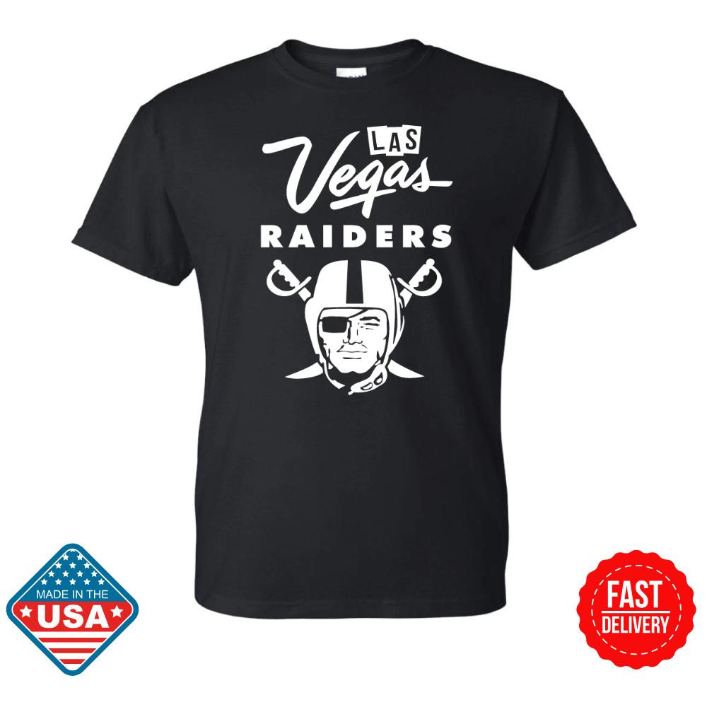 Las Vegas Raiders T-Shirt All Colors + Sizes S-5XL Football Inspired Tee Unisex Unisex T-Shirt XXL