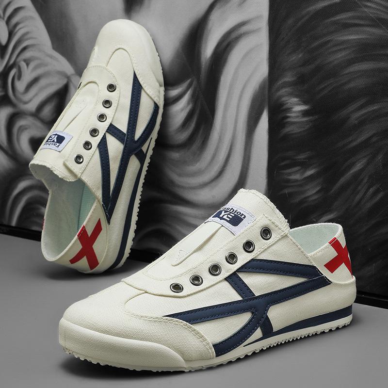 

Summer Men s Canvas Shoes Breathable Comfortable Non Slip Casual Shoes Lightweight Outdoor Walking Flats Shoes 39 бежевый