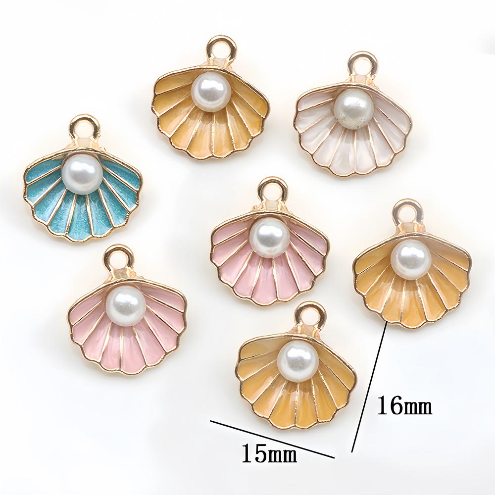 10pcs Zinc Alloy Starfish Charms Shell Pendant Necklace Bracelet Earrings Accessories for DIY Charming Jewelry Findings Making