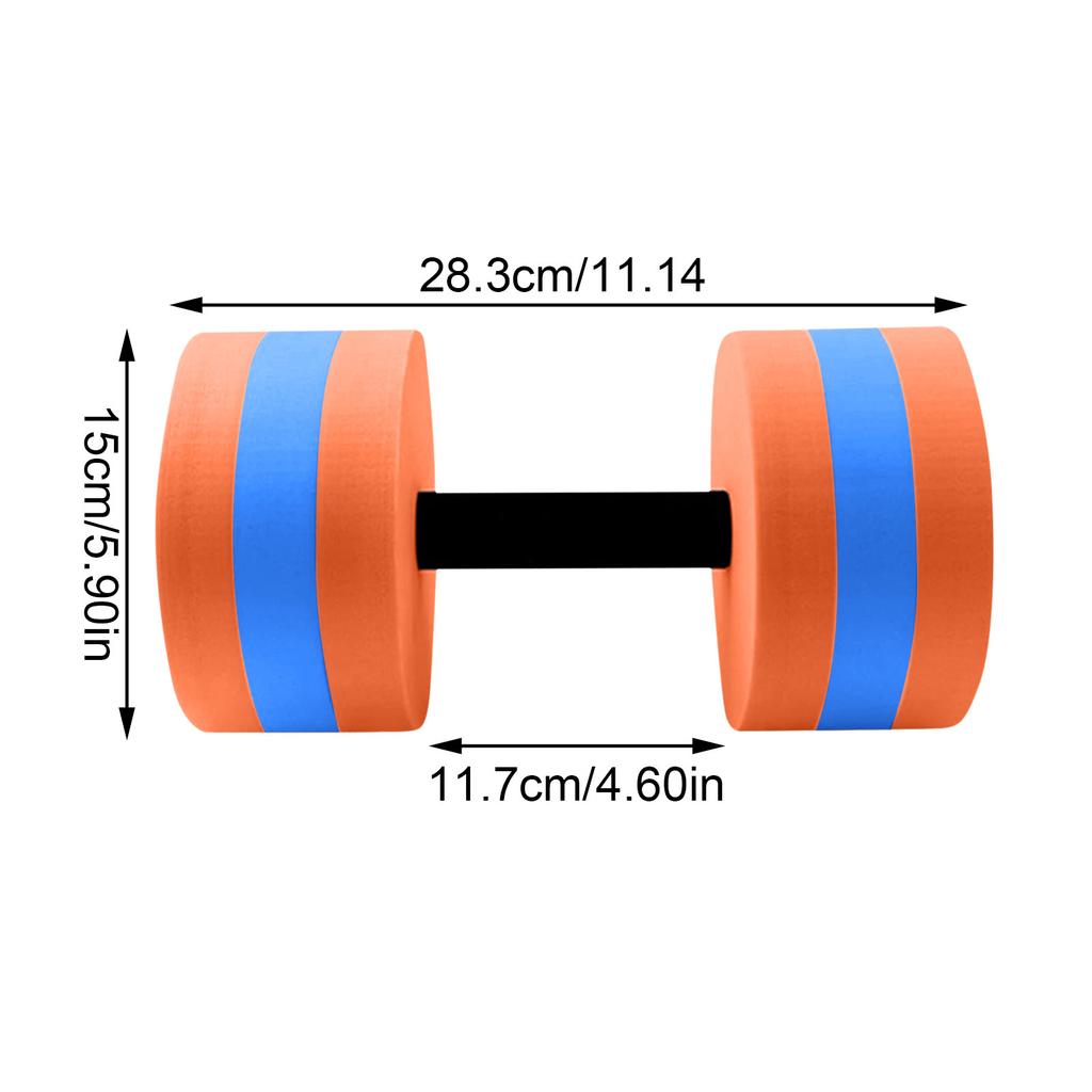 Aquatic Dumbells Set Of 2 Water Dumbells Pool Resistance Water Weight Water Aerobics High-Density EVA-Foam Pool Fitness