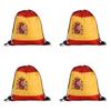 Pack Of 4 Durable Polyester Drawstring Bags With Tournament Flags Football Fan Gift For Party Favors And Sports Event
