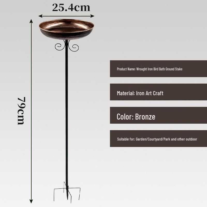 

Outdoor Iron Art Hummingbird Bird Feeder & Waterer Decoration