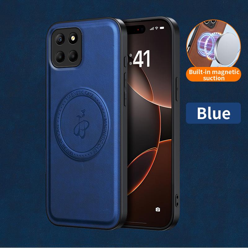 Magnetic Stand Holder Leather Phone Case For Honor X7C X8B X8C X9C X9B X9A 400 200 Magic 7 Pro Lite Wireless Charging Logo Cover