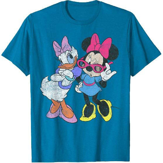 Disney Mickey And Friends Daisy & Minnie Fashion Short Sleeve T-Shirt