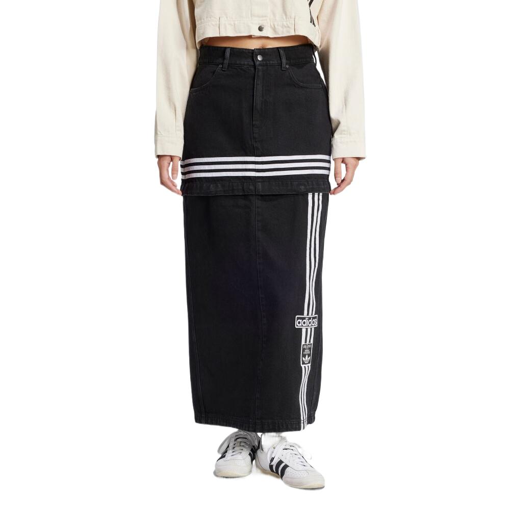 Adidas Originals Denim Long Skirt Women s Denim Black JJ3096 XXS 24