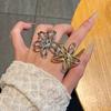 Exaggerated Open Ring Open Adjustable Women Ring Creative Hollow Flower Ring  Special Occasion