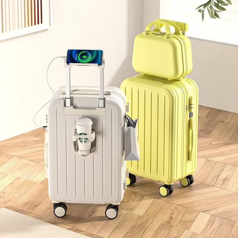 HANDUNYOU Stylish Ultralight Charging Travel Luggage