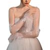 Elegant Flared Cuffs Bride Gloves Seethrough Sheer Arm Sleeves Lace Armwear For Bridal Shower Photoshoots Accessories