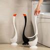 Ensemble Brosse de Toilette à Manche Longue en Forme de Cygne avec Support, Poils Denses, Outil de Nettoyage de Salle de Bain Dessin Animé pour la Maison
