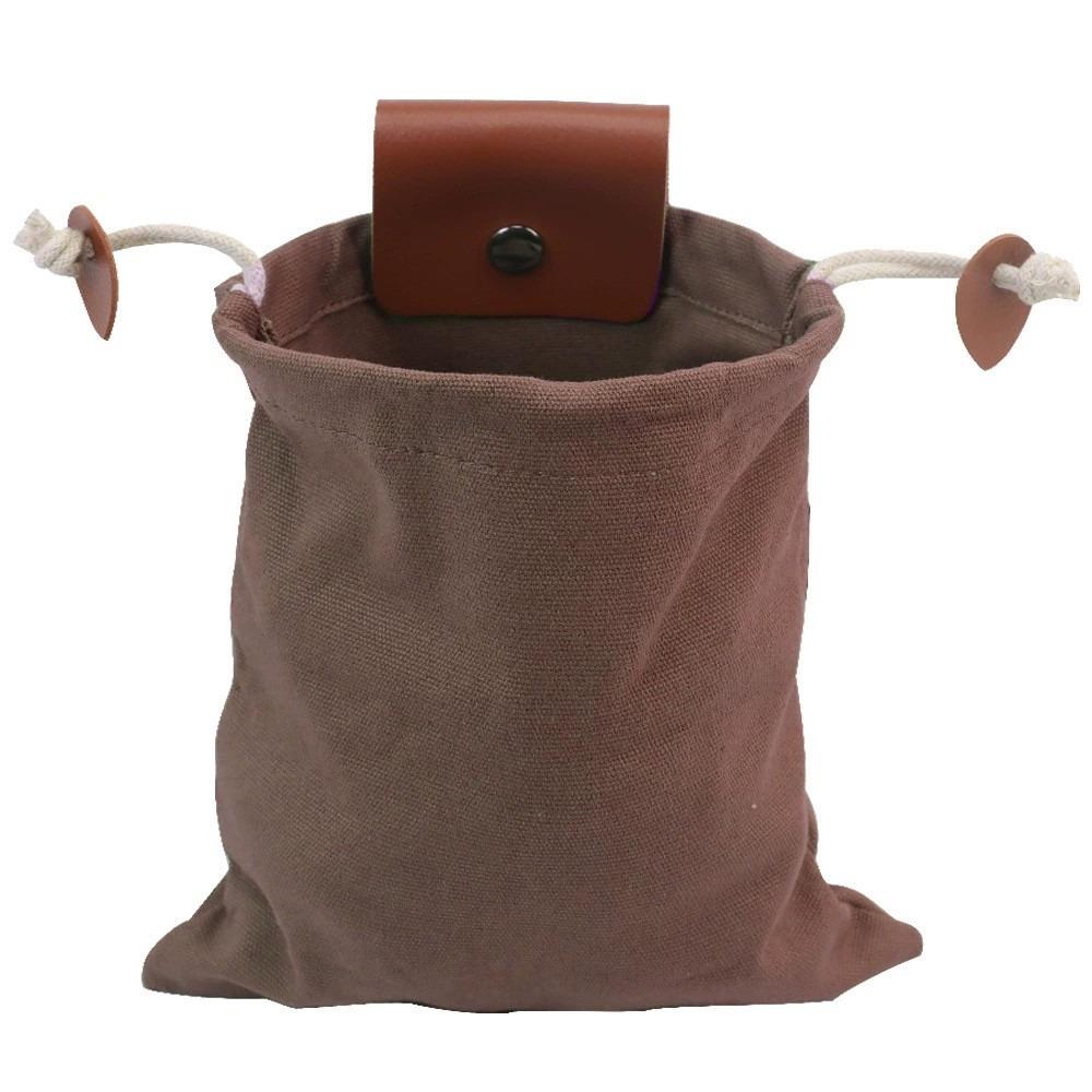 Outdoor Leather Foraging Case Bag Bushcraft Waist Pouch Hanging Tools Storage for Vegetable Fruit Garden Harvest Camping