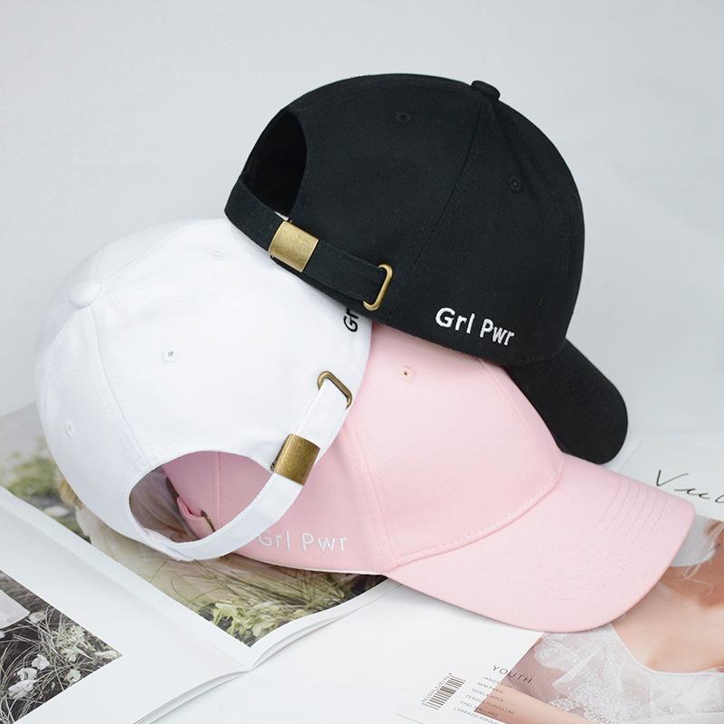 Hat Men's New Autumn and Winter Fashion Baseball Cap Women's Versatile Hard Top Cap Couple Embroidery Letter Black