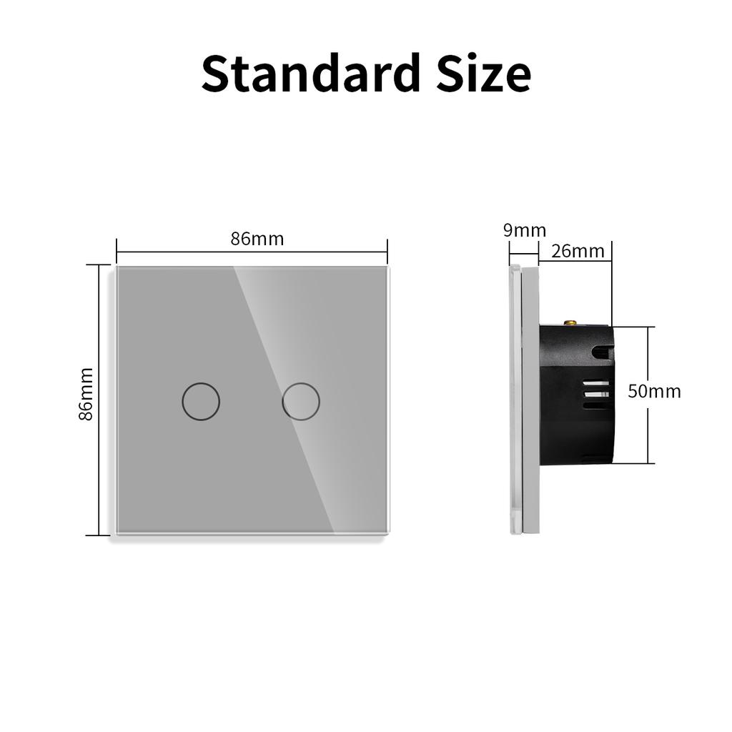 Bningoelec 2023 Best Selling Cheap Smart Light Switch Alexa Wifi Tuya 2gang Smart Home Wall Mechanical Touch Switch