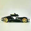1/32 Benz Bat Version AMG Alloy Model, Cool Sound and Light, Strong Rebound Force, Adjustable Rear Wing, Exquisite Desktop Ornament