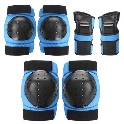 YRINA and Wrist Protector Set for and Cycling Kids' Elbow, Knee, Skateboarding, Snowboarding, (Small, Blue)