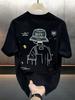 Mens Heavy Cotton Short Sleeve TShirt with Vibrant Cartoon Print  Nice Bucket Hat Design Summer TShirt for Casual Wear