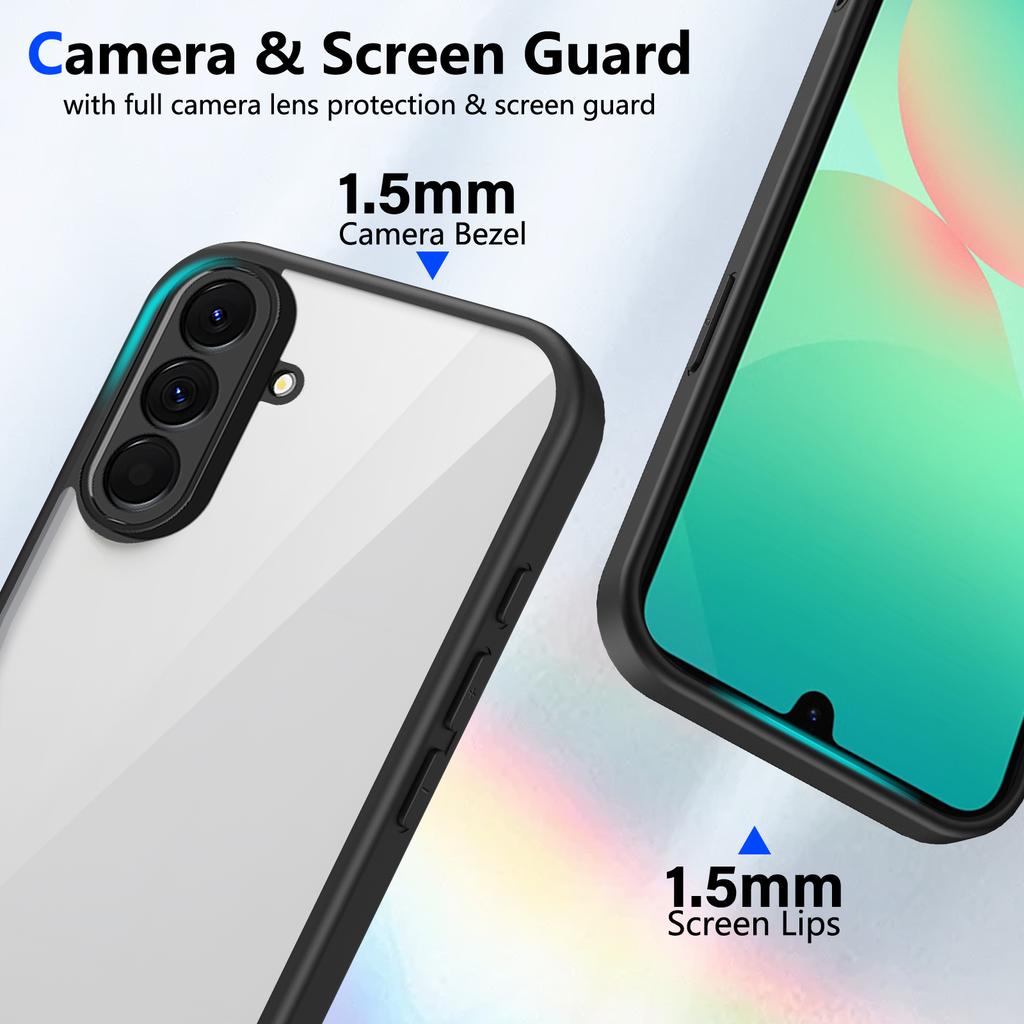 For Samsung Galaxy A17 5G Case Matte Skin Touch Clear PC+TPU Shockproof Phone Back Cover