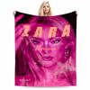 Pink Starry Glamour Portrait for All Seasons Blanket Lunch Break Throw Gift