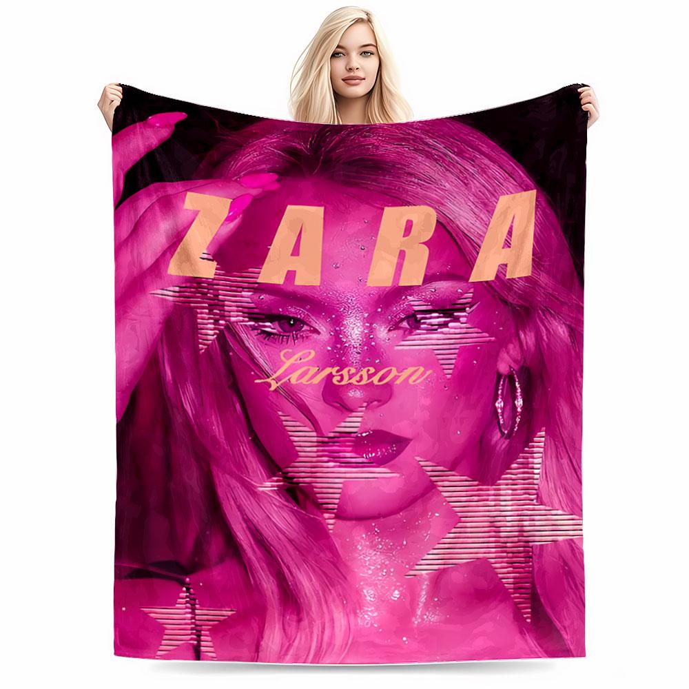 Pink Starry Glamour Portrait for All Seasons Blanket Lunch Break Throw Gift