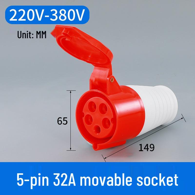 16/32A Waterproof Industrial Plug & Socket - Surface/Flush Mounted Aviation Connector