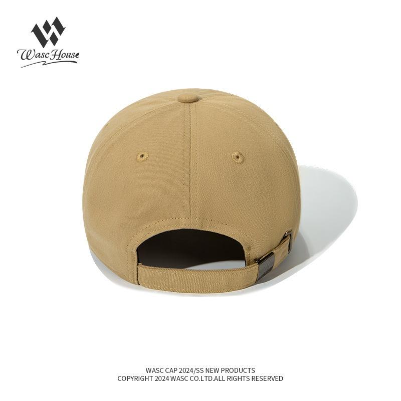 Vintage washed cotton embroidery letter baseball hat men's and women's wide-brimmed sun hat showing face small cap tide