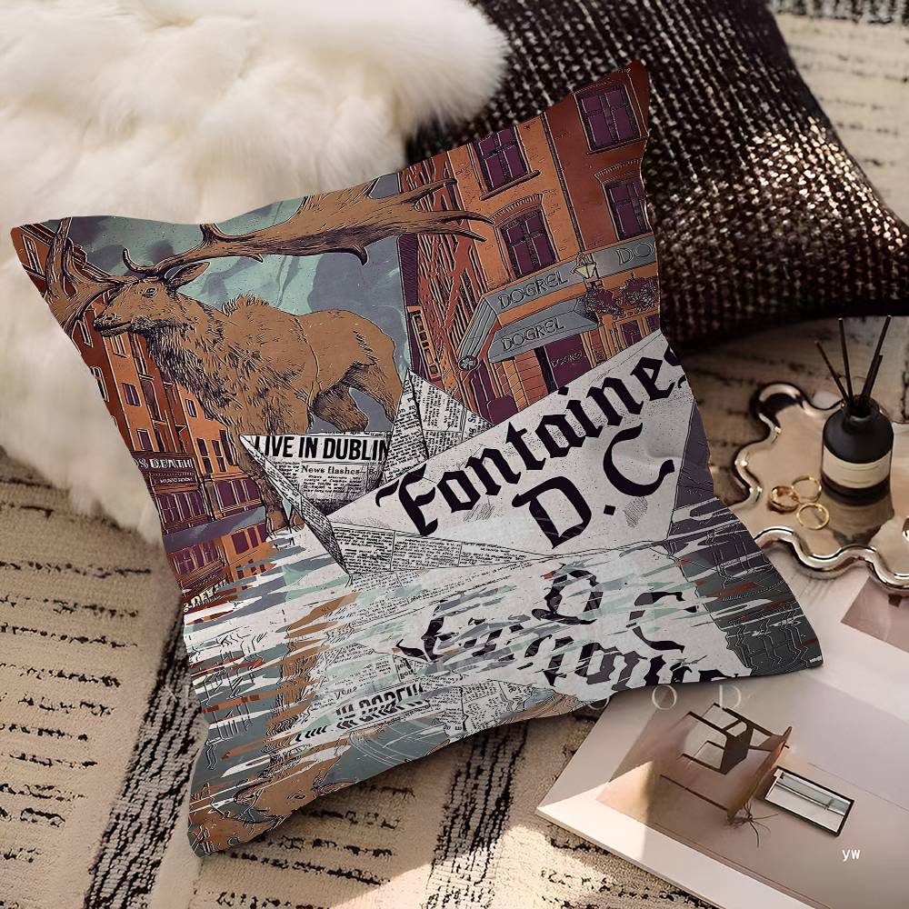 Fontaines D.C. Romance Cushion Cover Polyester Sofa Cushions Decorative Throw Pillows Home Decoration Pillowcover