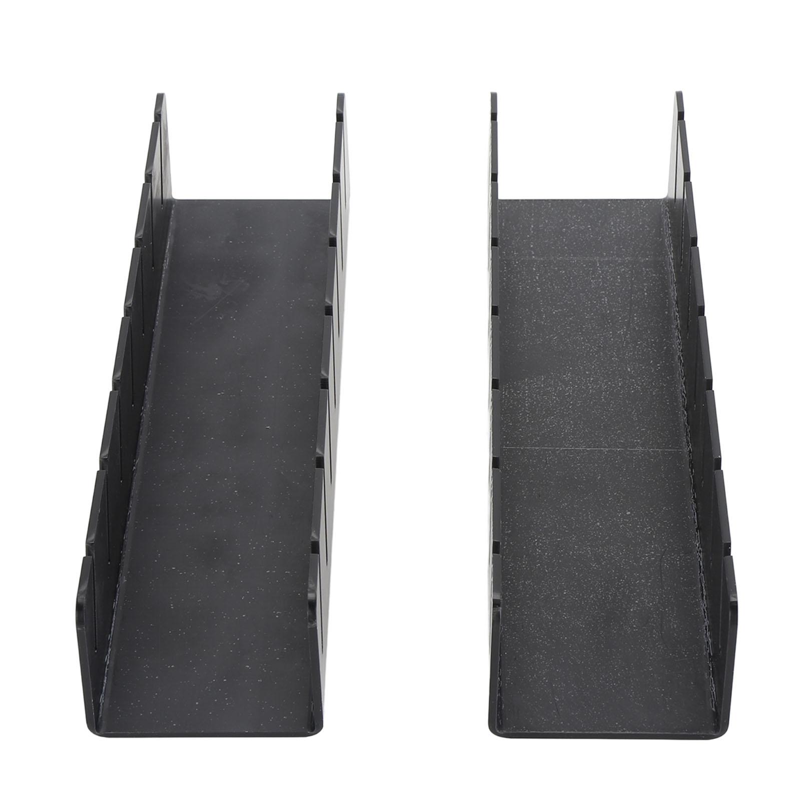 2 stuks Hoedenhouder Acryl 14 Sleuven Antislip Multifunctionele Baseballpet Standaard voor Slaapkamerkast zwart