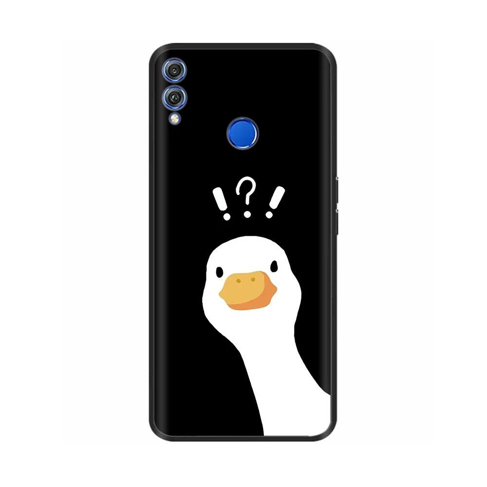 For Honor 8X Case Soft Liquid Silicone Full Coverage Phone Case For Huawei Honor 8X Cases Honor8X Cute Panda Back Cover Fundas