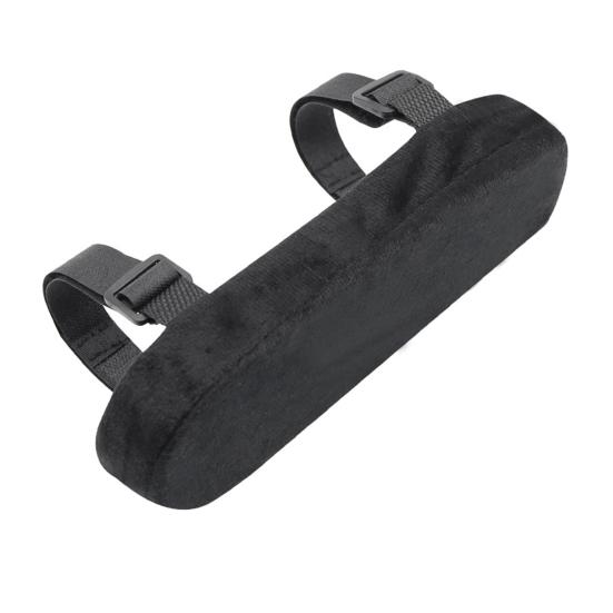2 Pièces Coussin d'Accoudoir de Chaise de Bureau avec Sangles Réglables Mousse à Mémoire Accoudoir de Chaise de Bureau Gaming