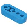 12mm Muffler Hanger Exhaust Pipe 4 Holes Adjustable Polyurethane Buffer Shockproof UniversalBlue