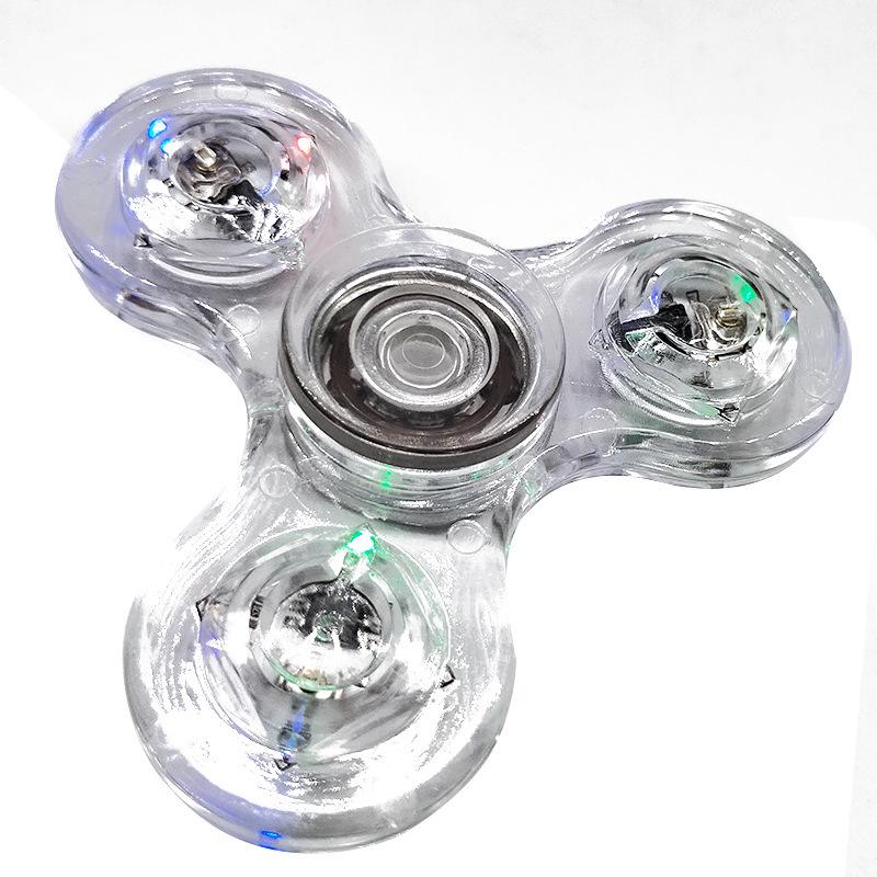 LED Colorful Flashing Crystal Finger Gyroscope Toy for Kids