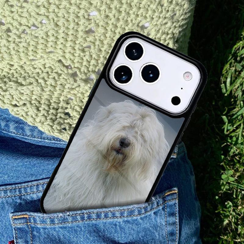 GOLD ENGLISH SHEEPDOG PUPPY phone case cover Compatible with for IPhone 17air 16e 15 14 13 12 11Pro Max 17 Air