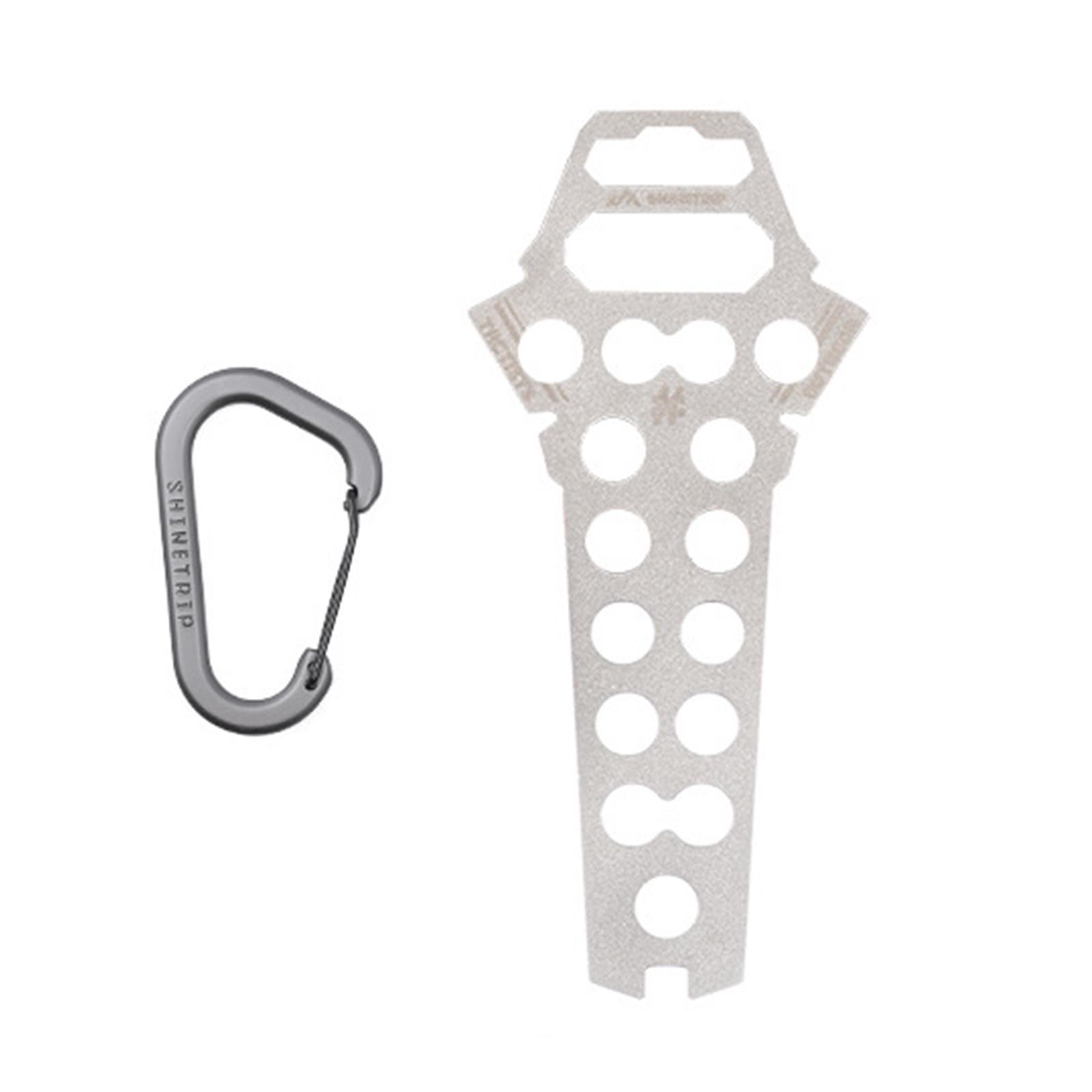 

Camping Tent Pegs Organizer with Keychain Buckle Tent Pegs Storage Holder for Outdoor Hiking Camping Climbing серебряный