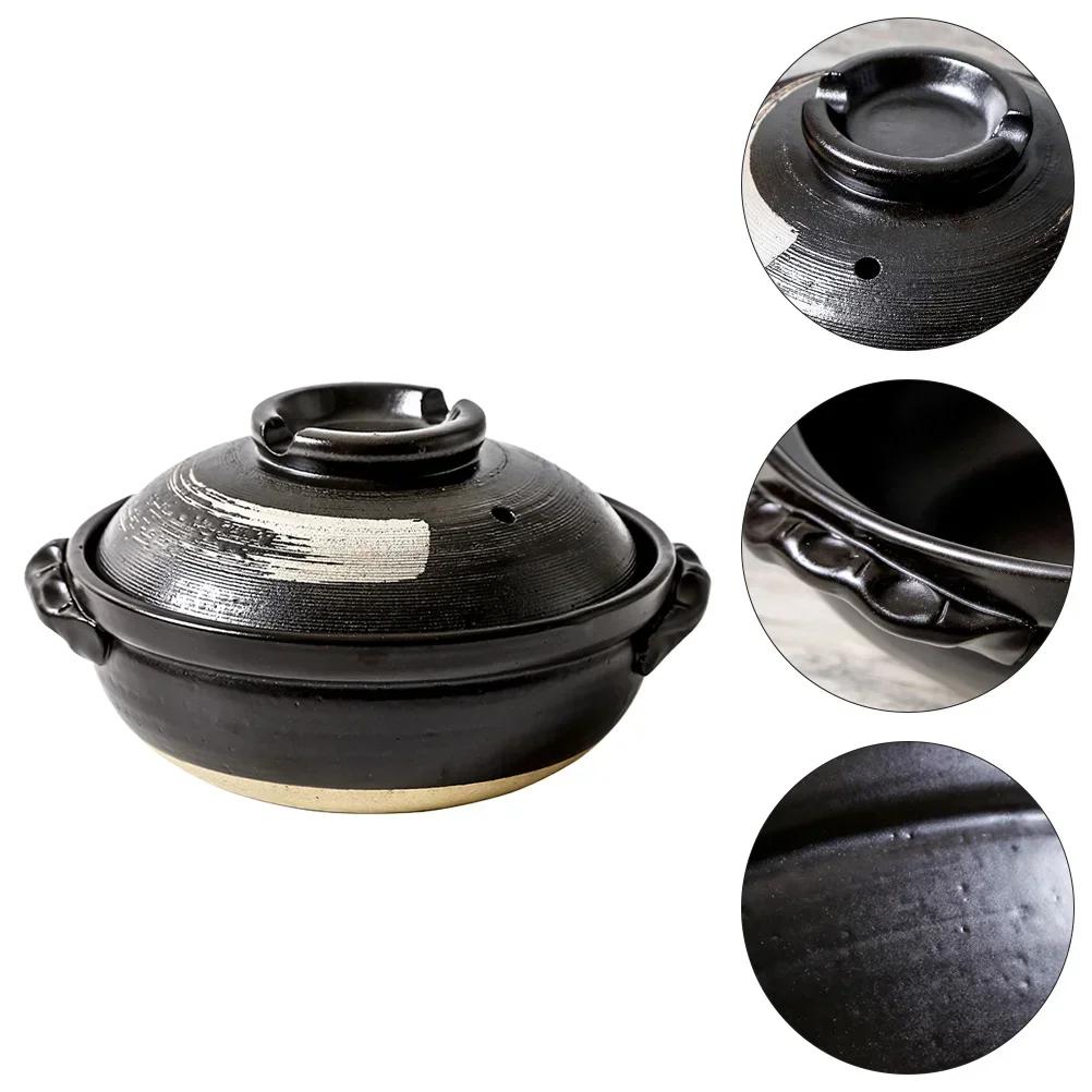 Pot Ceramic Clay Cooking Casserole Japanese Stew Soup Lid Earthenware Hot Pots Korean Stockpot Dish Pan Cookware Stock Chinese