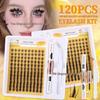 Japanese Style Natural C-curve Individual False Eyelashes - 120 Clusters, 8-16mm, DIY Segmented for Dense, Curled Lashes
