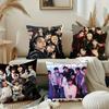 Kpop A-AteezS Pillow Case Short Plush Double-sided Print Square Throw Pillow Covers Sofa Home Cushion Decor