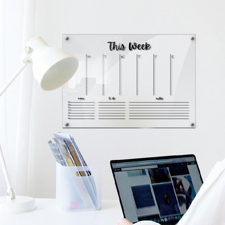 Acrylic Dry Erase Calendar Board To Do List Whiteboard for Wall Decorative