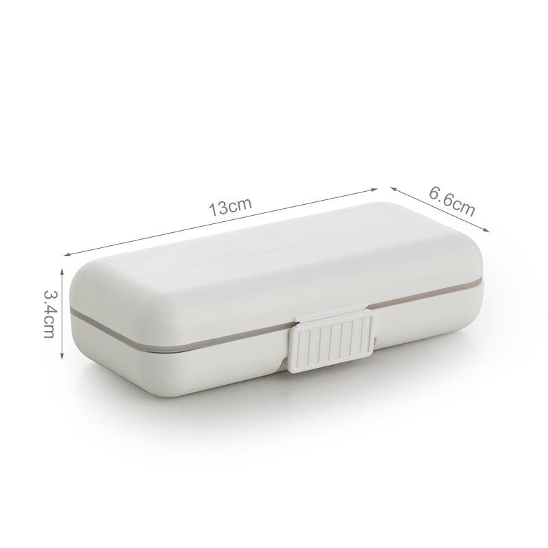 Desktop Mini Seven-Day Pill Organizer with Lid - Portable, Sealed Medicine Storage Box
