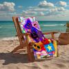 Ultra-Soft Beach Towel with Poppy Playtime Theme,Ideal for Pool - Camping, Diving - Perfect Travel Essential, Vibrant Beach Towel.