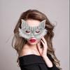 Masquerade Mask Foxes Mask Halloween Costume Mask Sequins Cats Mask Half Face Mask for Party