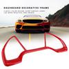 Car Dashboard Decorative Frame   Rings Trim for     10th 2016.2018 (Red)