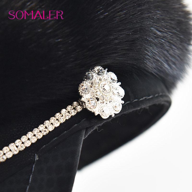 SOMALER Кепка с козырьком из натурального меха норки — фото 4