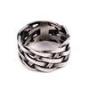 Vintage Weave Viking Symbole Edelstahl Mann Frau Ringe Einfach für Mädchen Freund Schmuck Gothic Paar Fingerringe