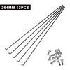 Bicycle Repair Parts 12PCS Bicycle Spokes with Nipples 45# Anti-Rust Steel Wheel Steel Wire Strip