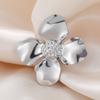 Cazador Flower Women's Brooch Stainless Steel Lapel Pins Clothing Suit Collar Badges for Backpack Jewelry 2026 Birthday Gift
