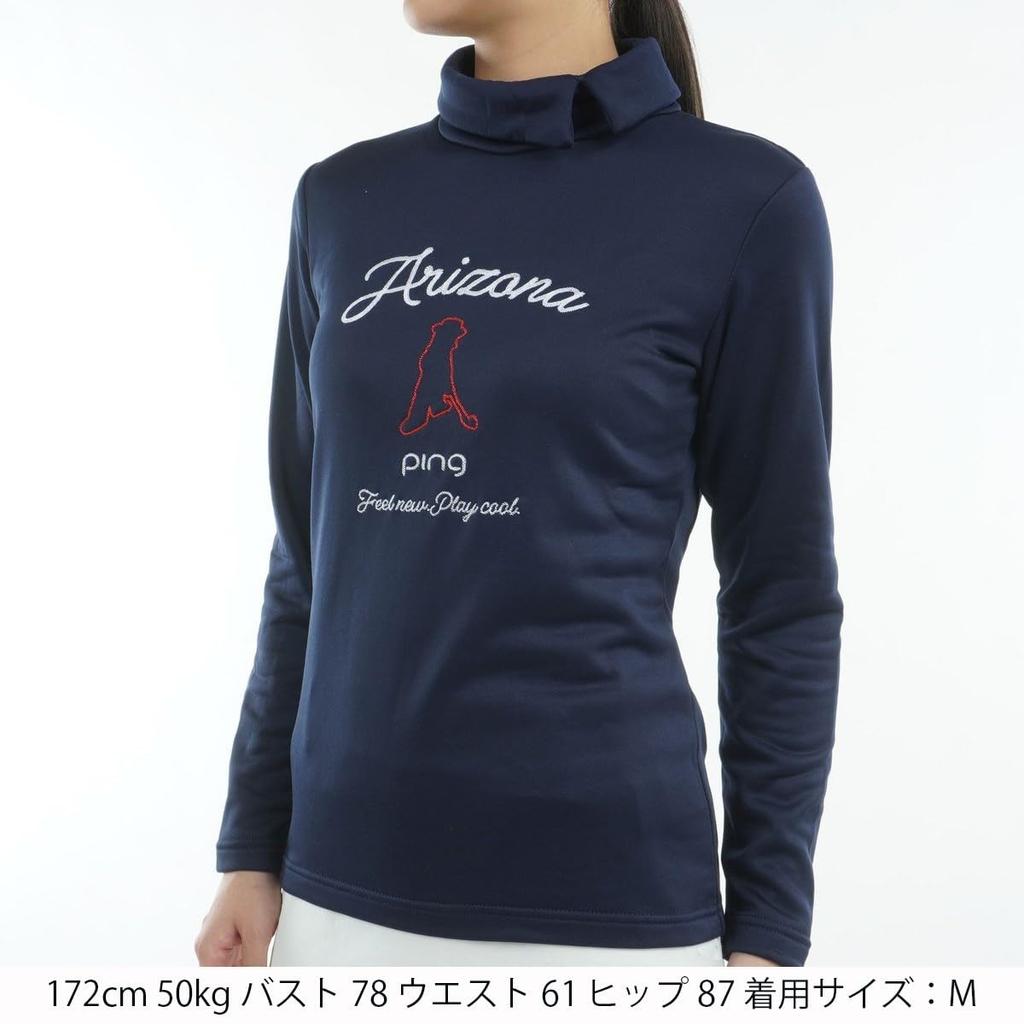 PING Apparel Long Sleeve High Neck Shirt PING Brushed Golf Undershirt M Women's (Mr. Fleece) / / 622-4266002 120_Navy