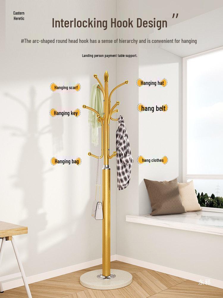 Modern Floor-Standing Coat and Clothes Rack for Bedroom or Living Room