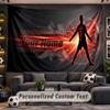 Wall Hanging Tapestry Custom NameCristiano Ronaldo Pattern Personalized Printed Fabric Wall Decor