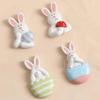 4Pcs 3D Easter Bunny Stickers Self-adhesive Cartoon Rabbit Stickers Decorations  Home Decoration