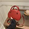 Chic Apple-shaped Handbag For Women 2024 Summer Trendy Small Pu Crossbody Bag